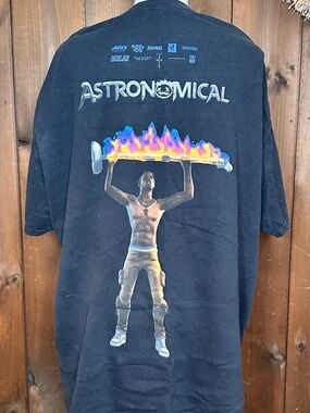 Cactus Jack Travis Scott ‘Astronomical’ Astro Rage T-Shirt USED XL Fortnite